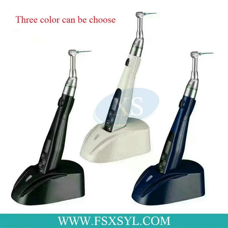 Dental cordless wireless endodontic endo motor root canal 16:1 reduction contra angle led  with high capacity battery