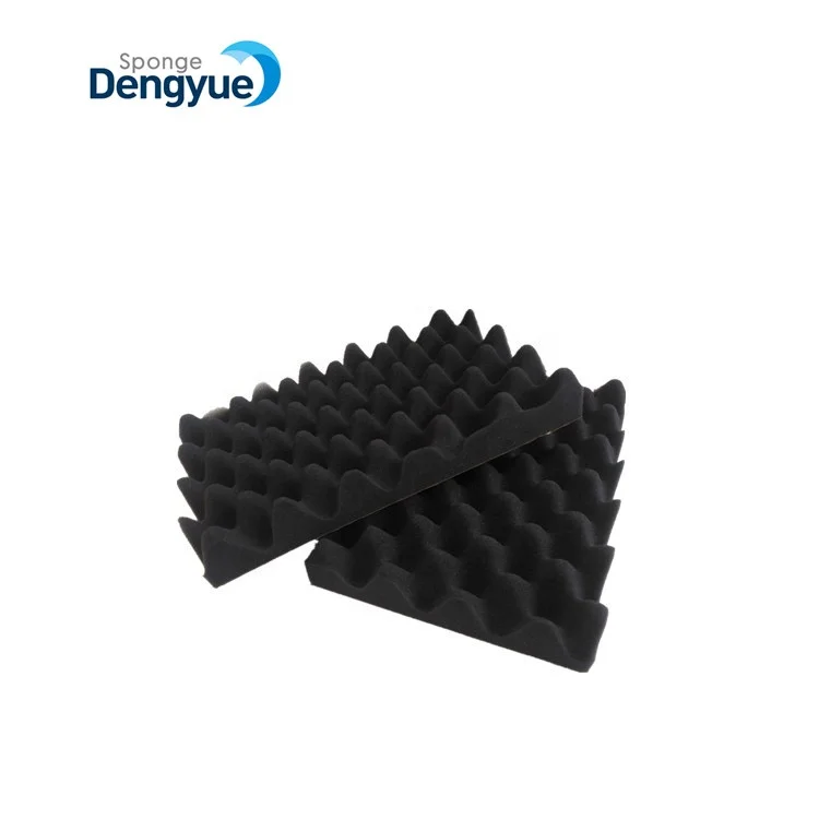 Wave shape Soundproofing Self adhesive PU Foam supplier foam sheet acoustic For recording studio