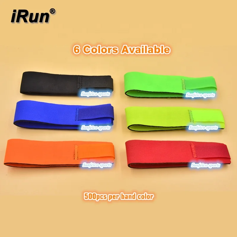 iRun Hook And Loop Padded Ankle Strap For Race Running Triathlon Adjustable Timing Chip Bracelets with customized packag service