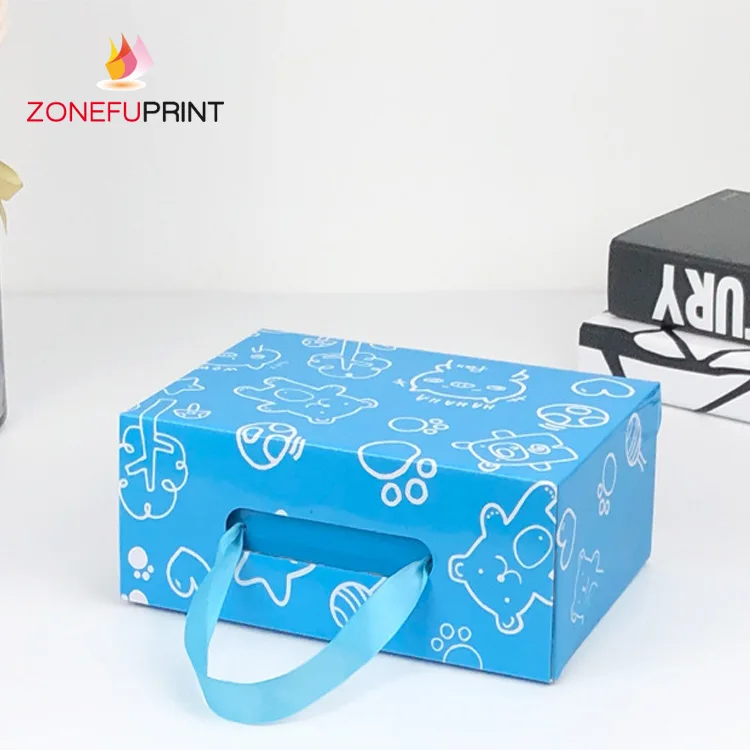 
Wholesale Black Shoe Box For Adults And Children Bandbox Packaging With Handle Corrugated Board Box 