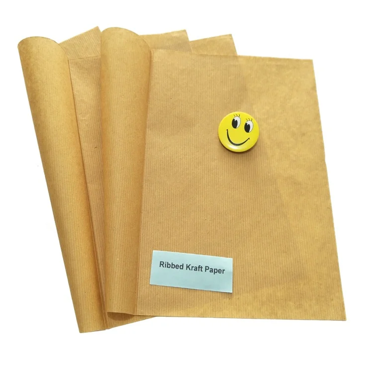 factory supply packing paper MG brown ribbed kraft paper