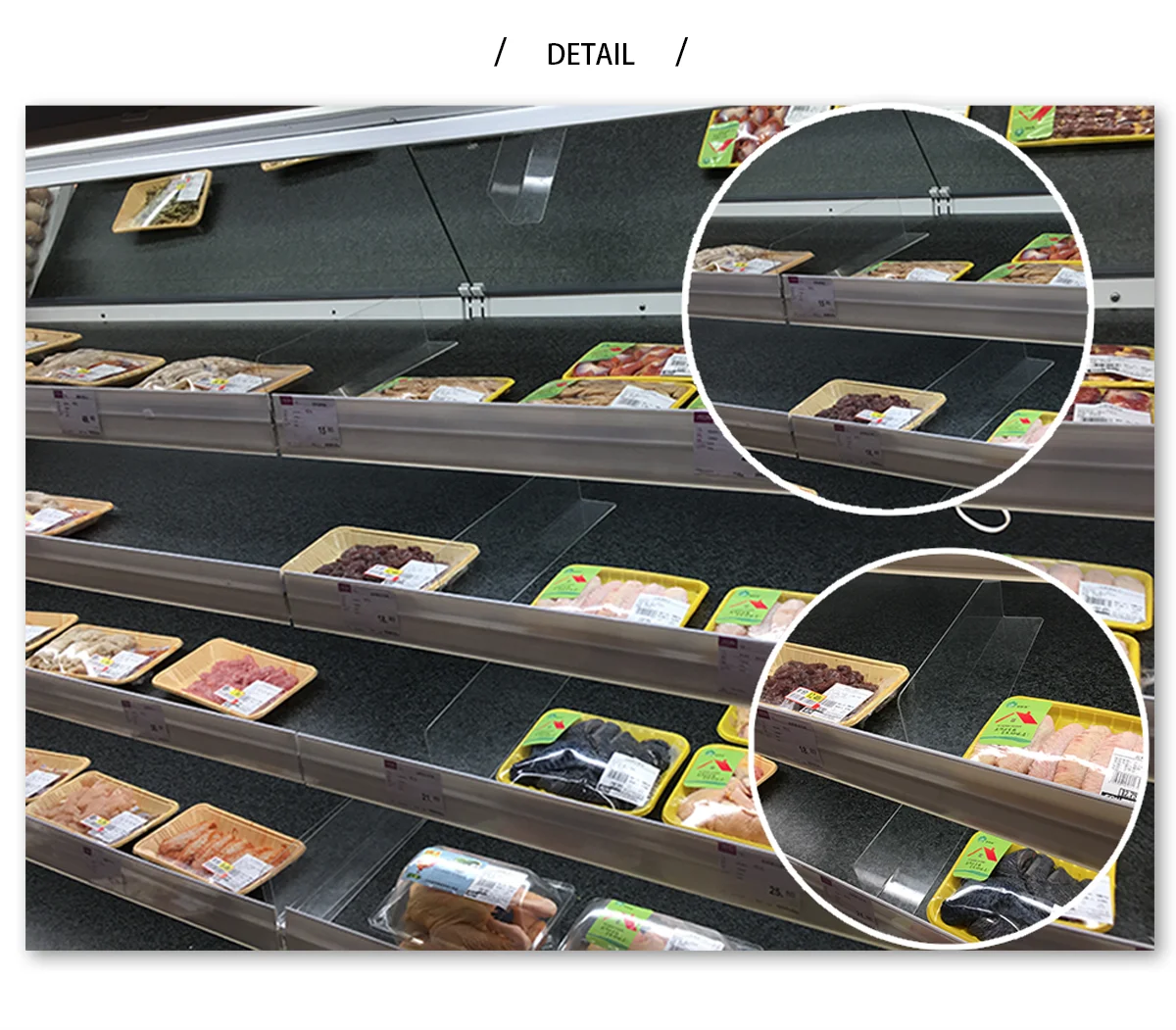 
Free Samples Supermarket Pop Clear L shape Acrylic Shelf Divider 