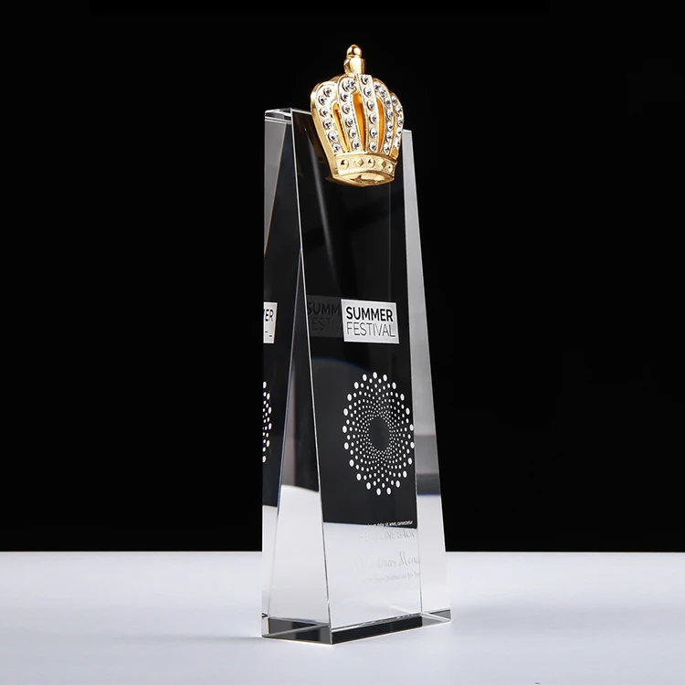 
Featured Metal diamond crystal trophy for business gift 