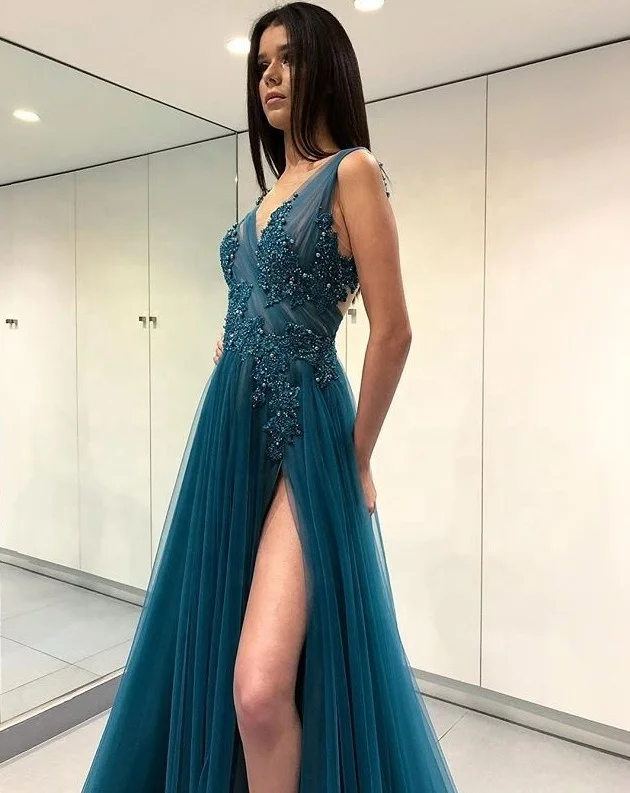 Chaozhou Women Party Sexy Prom Dinner Real Evening Dress
