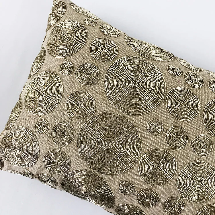 sequin throw pillow case beaded cushion cover embroidery pattern dot pillow cover