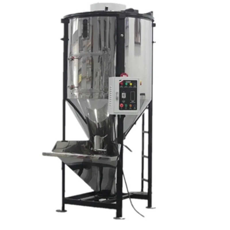 vertical color mixer cyclone with heater dryer for plastic granules with electrical heater