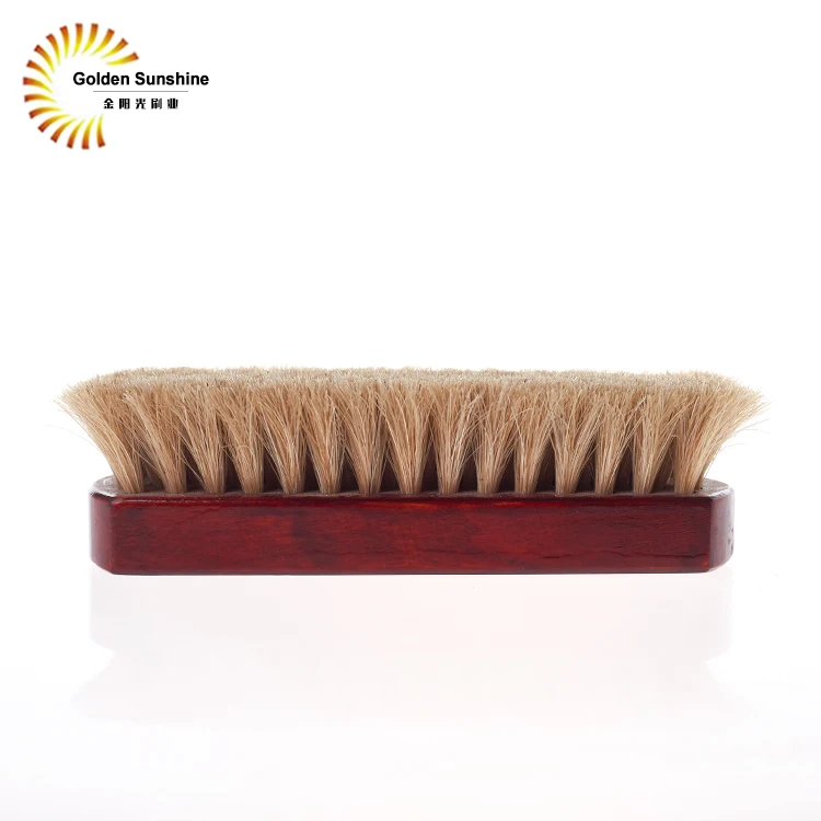 
Custom Pig Hair Shoe Brush Wood Shoe Polish Brush 