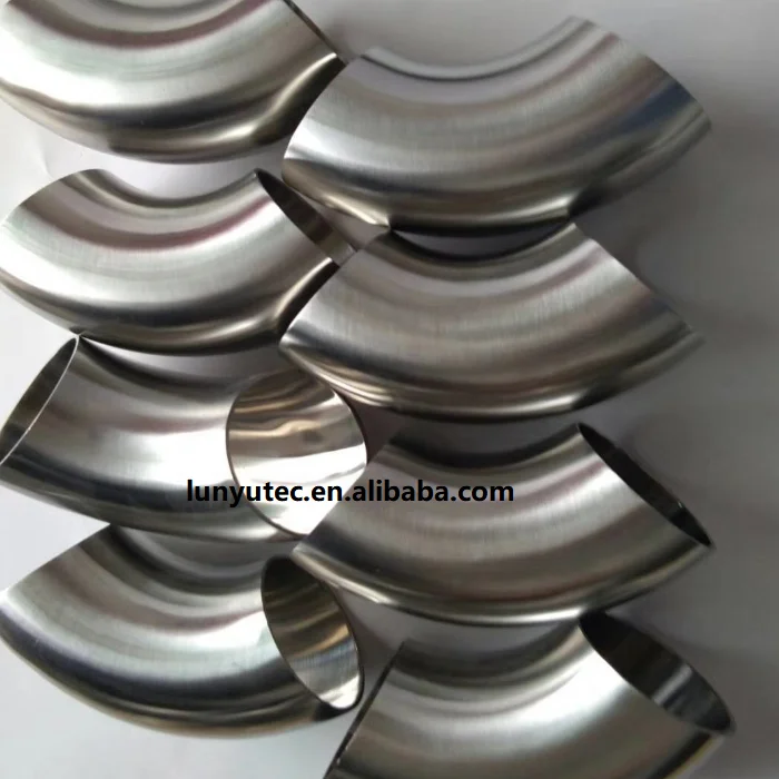 Stainless Steel Sanitary Welding Short Elbow Fittings For Food Industry 3A DIN SMS ISO