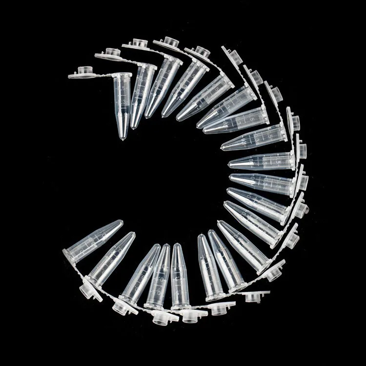 Cheap 0.5 ml Disposable Plastic 1000PCS/Bag Centrifuge Tubes with Attached Lid Clear White PCR Tubes