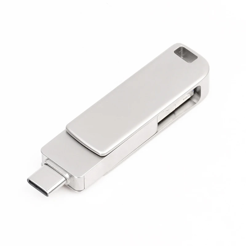 High Speed  3 in 1 OTG USB Flash Drive 3.0 Type C Micro Pendrive For Iphone Android 8GB 16GB 32GB 64GB 128GB