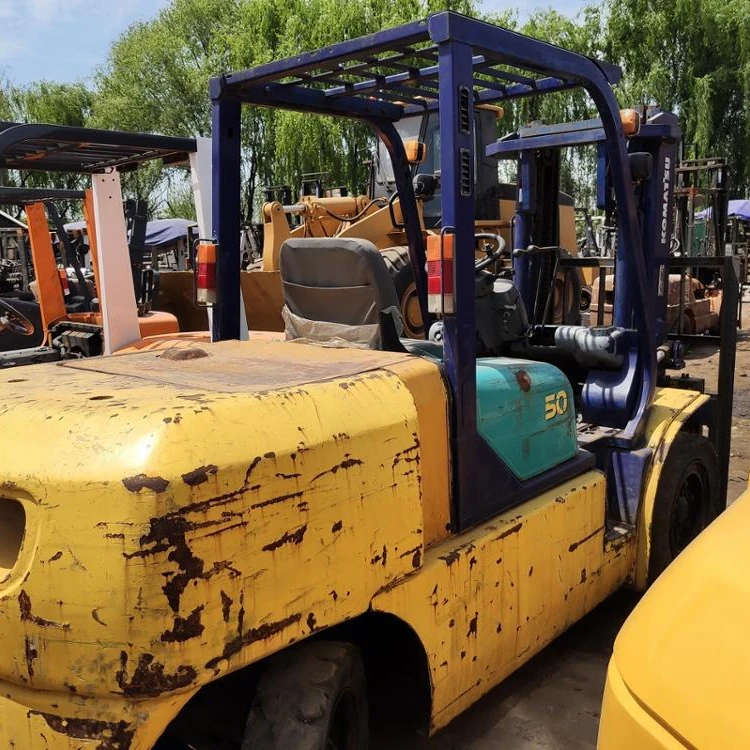 Used Komatsu Fd50 5 Ton Diesel Forklift Original Japan Komatsu Forklift for Sale