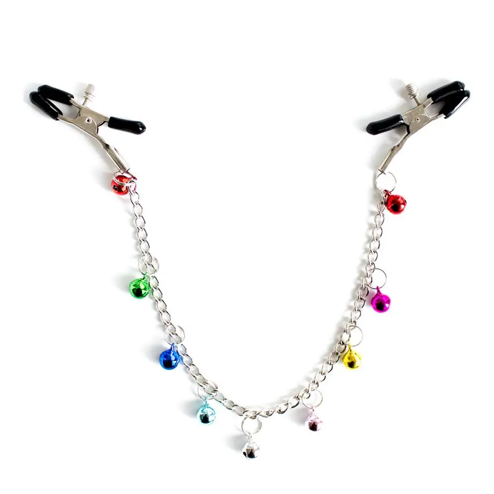 Железная цепь 9 цветов колокольчики новые металлические зажимы для сосков Секс удерживающий пирсинг фетиш бдсм ролевые пары секс игрушки