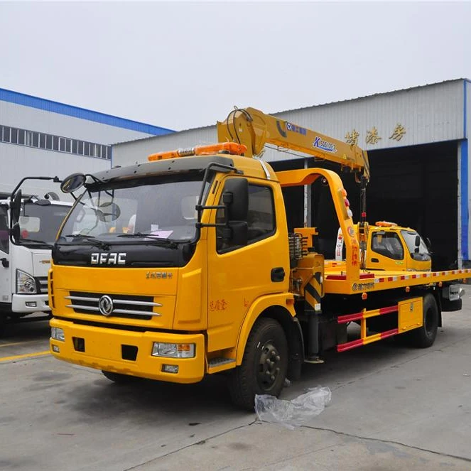 DONGFENG  4x2 flatbed road wrecker with crane tow trucks wreckers for sale south africa