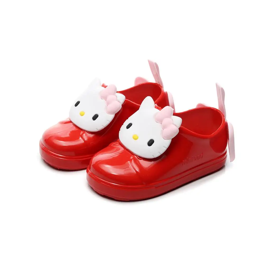 
2019 Lovely cat design kids girls pvc jelly rain boots 