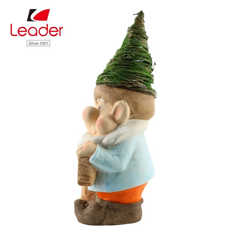 Unique Outdoor Garden Rattan Hat Magnesia Gnomes Welcome Sign Figurine