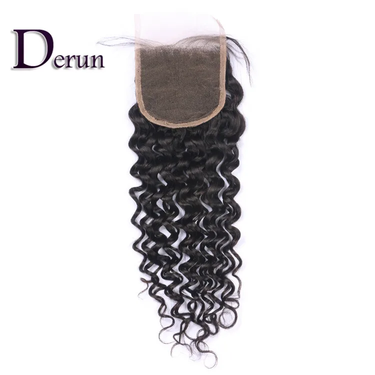 Wholesale Price Raw Virgin Human Curly hair Can be Dyed Bleached 4*4 HD swiss Lace Closure