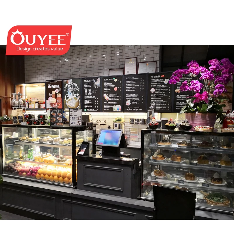 High quality bakery glass display bread/cake showcase display