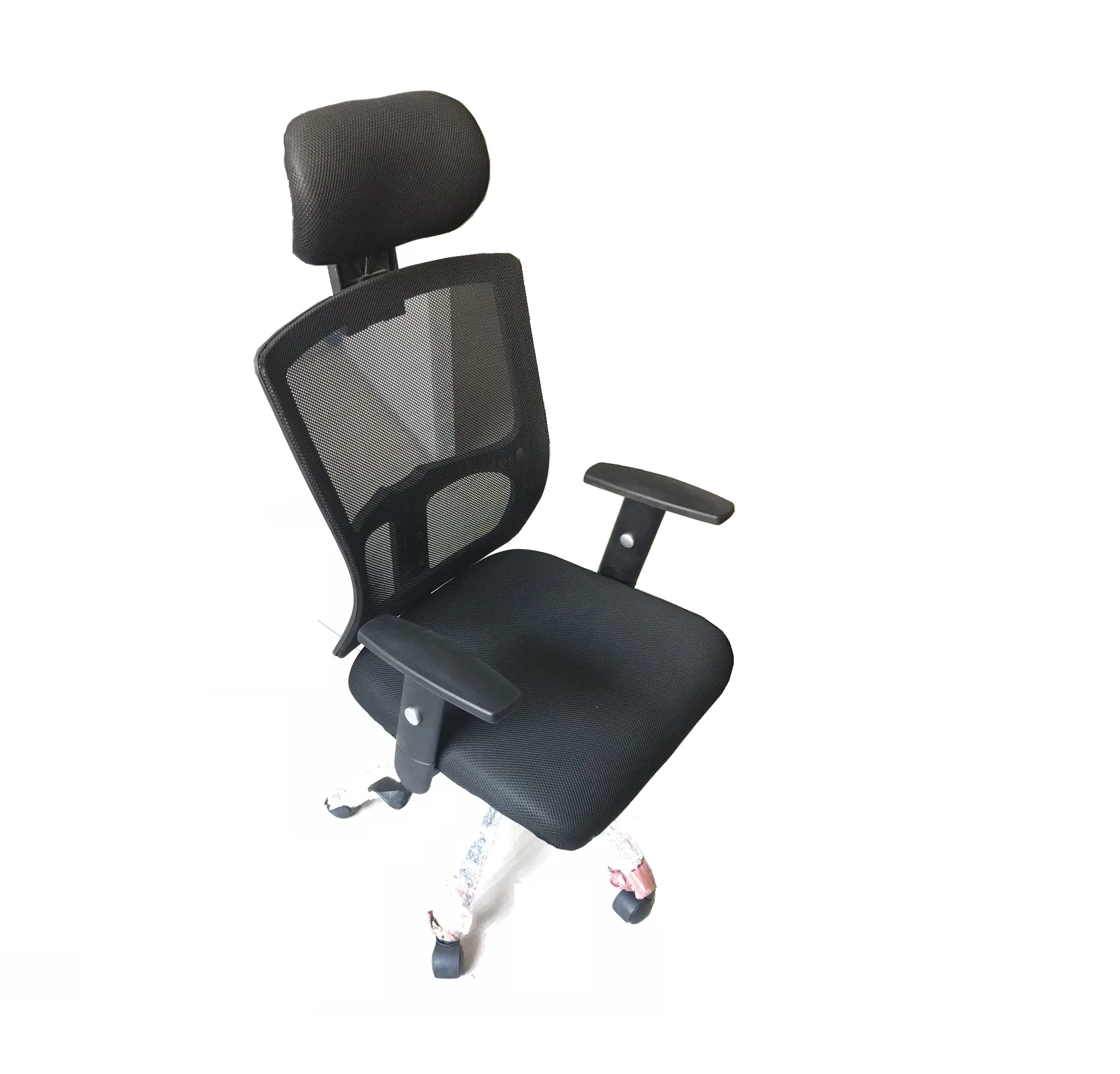 
Office Furniture mesh chair with heardrest adjustable armrest chrome base JYX0166 