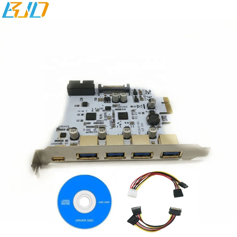 PCI-E до 4 порта USB 3,0 адаптер карты торговли обеспечение PCI-e к USB 3,1 контроллер карты с Molex и SATA интерфейс