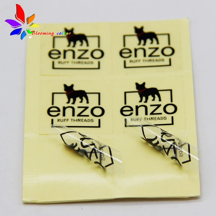 Custom printed clear transparent self adhesive label stickers