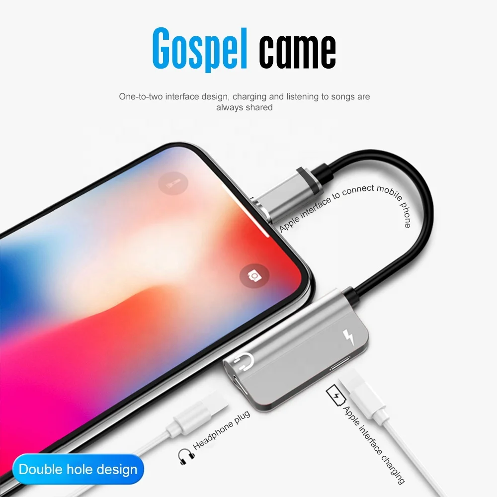 SUNLINE 2019 4 in1 8-pin до 8 pin адаптер для двойной Джек аудио зарядки разветвитель кабеля