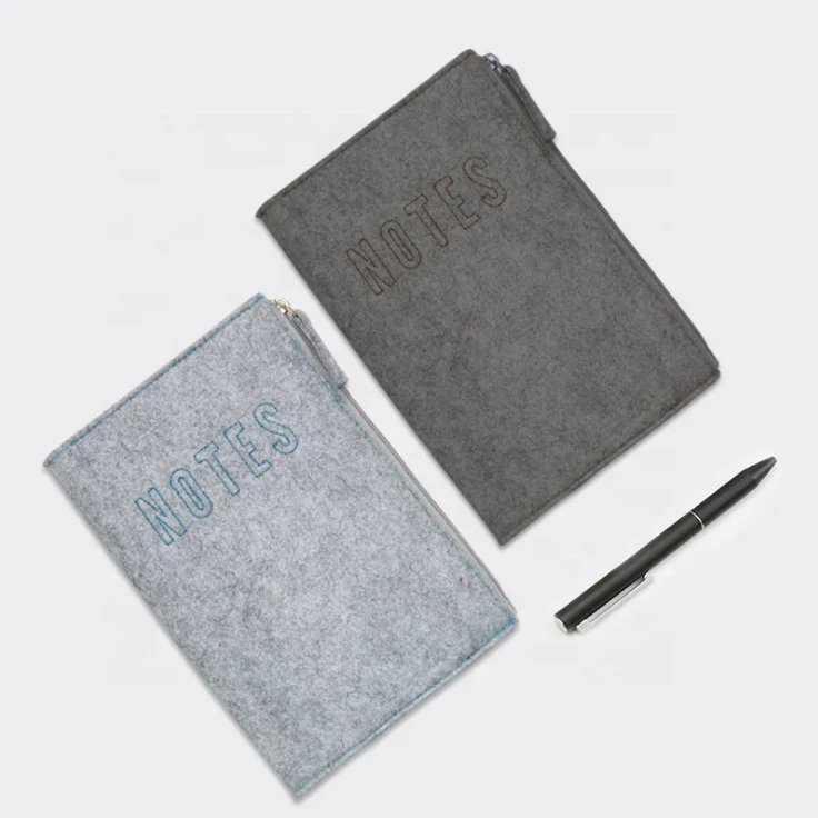 
Creative school students notebook cover design waterproof non-woven felt book cover with custom logo 