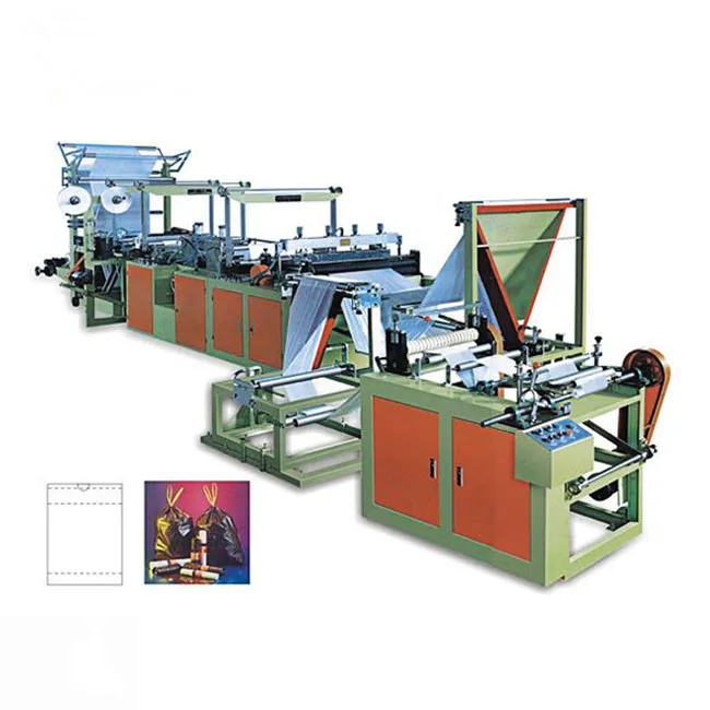 Popular product  ribbon-throught hdpe pe garbage plastic bag making machine in roll