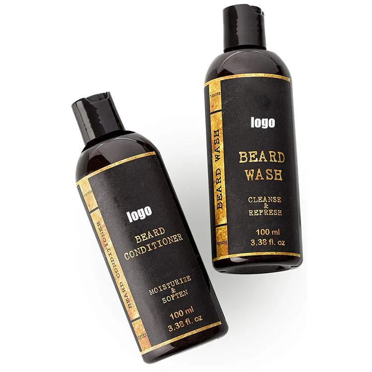 
OEM Custom Beard Oil Shampoo and Beard Conditioner Wash & Growth kit for Men Care 