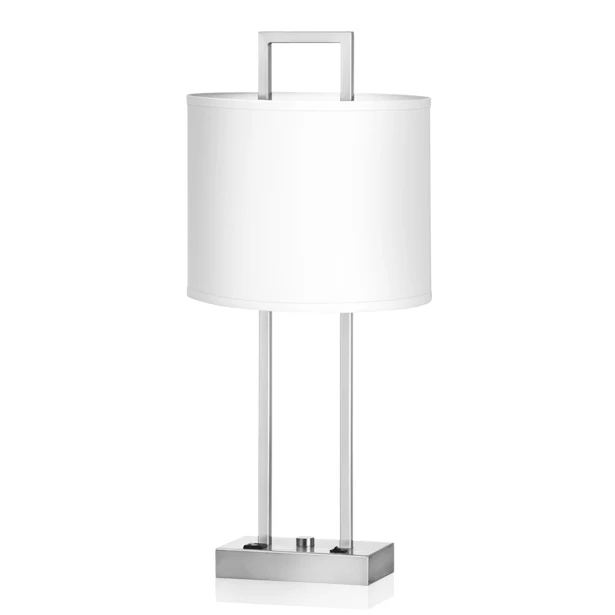 Table lamp gold simple brushed nickel iron desk lamp with dimmer switch
