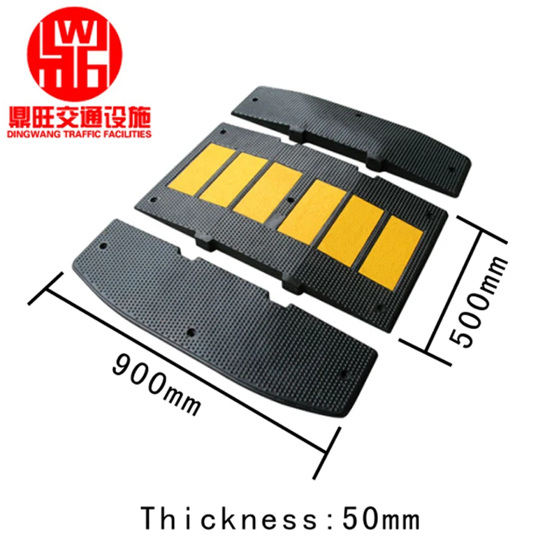 Traffic Safety Rubber Road Hump Car Speed Bump Cushion