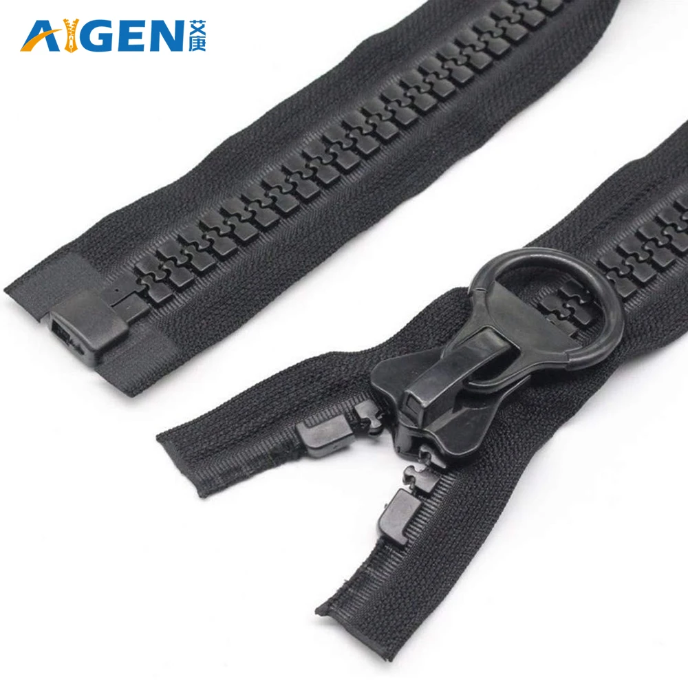 #10  Industry supply oversize zippers big teeth plastic zip for clothing