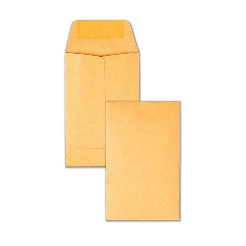 Small Coin Envelopes Kraft Paper Self-Adhesive Mini Parts Envelopes for Coin Seed Stamps or Small Parts 2.25 x 3.50 inch