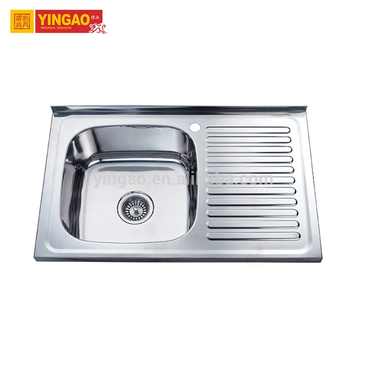 Новый дизайн Ресторан из нержавеющей стали кухонная раковина с дренажной доской