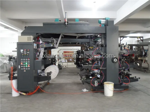 Paper Nonwoven Plastic Four Colors Shopping Bag Printing Machine Flex Printer