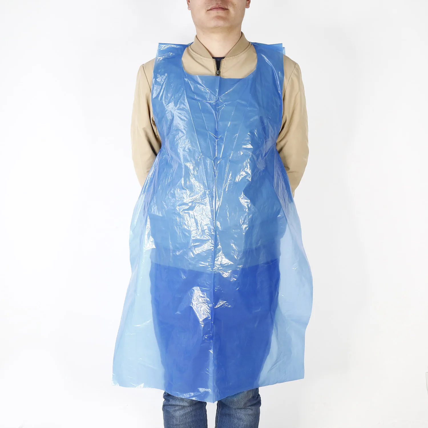 High Quality PE Plastic Disposable Aprons Accept Custom Order Disposable Bibs For Adult