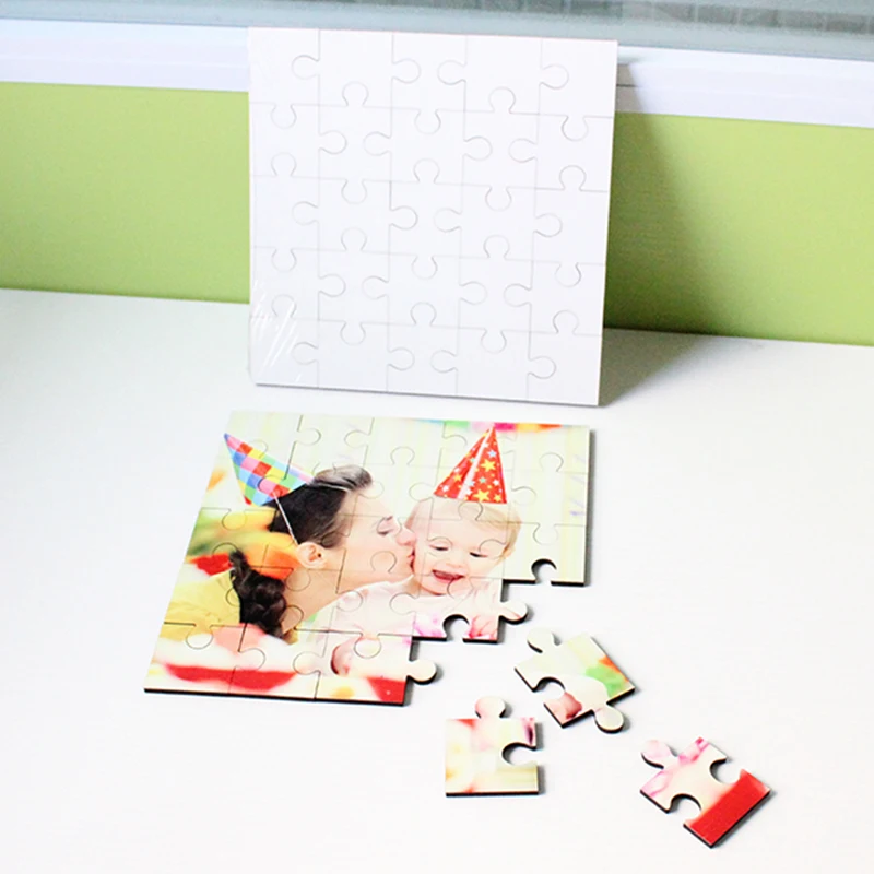 High quality Blank Sublimation MDF Wooden jigsaw DIY printed square shape jigsaw puzzle
