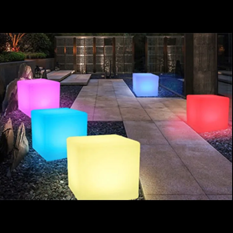 RGB Lights 16 Colors Glowing LED Bar Cube Table LED Bar Stool With IR Remote Control