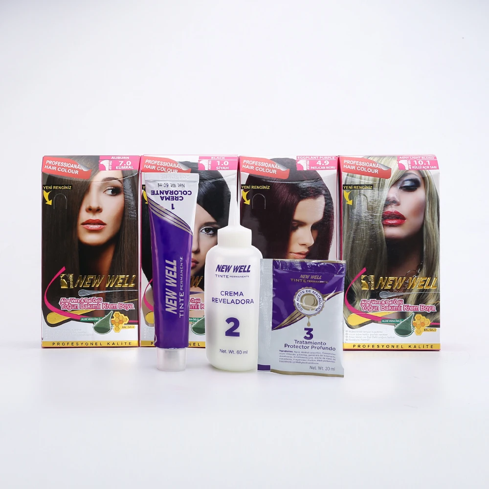 
Professional hair dye cream (red night,eggplant purple,gold caramel,black OEM&ODM color) 