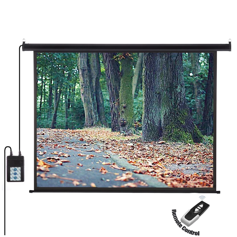 
150 inch Electric Motorized projector projection screen motor drop down RF remote control screen 