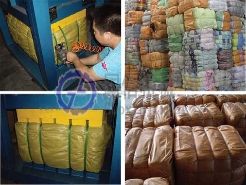 
Cotton Baler Machine With 80ton Pressure Textile Used Clothing Baler 