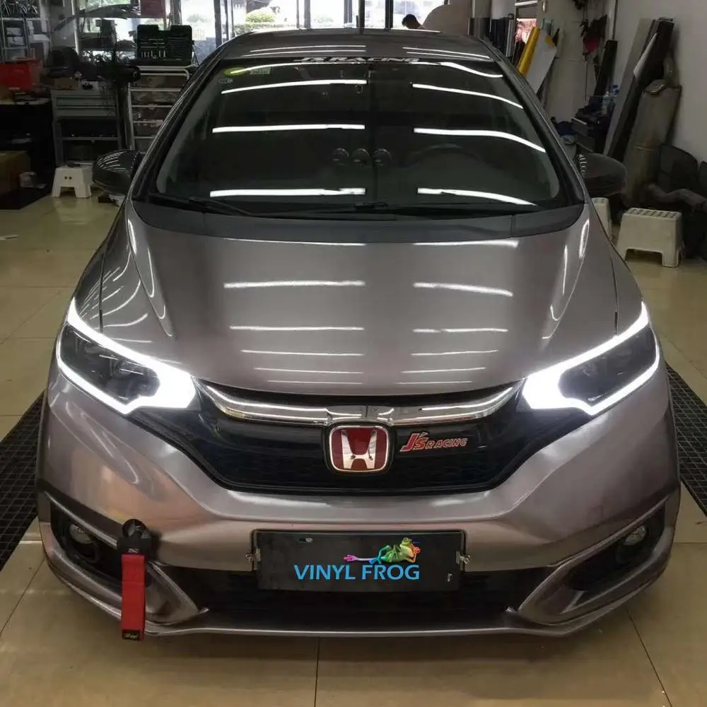 Ультра яркий глянцевый металлик серый цвет хром винил автомобиля обёрточная бумага