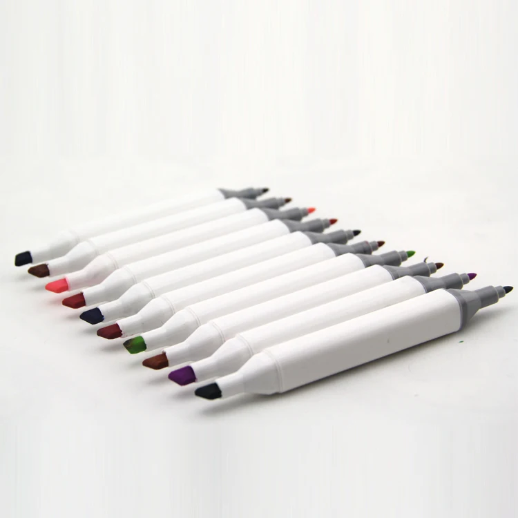 Touch Five Square Shape White Barrel Waterproof Permanent Marker Pen