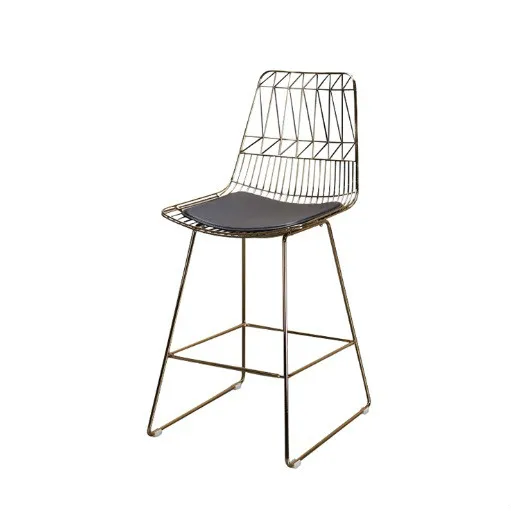 Indoor Wholesale Restaurant Chairs Cafe Chairs Bar Stool with Wire Frame on Sale YT0M15