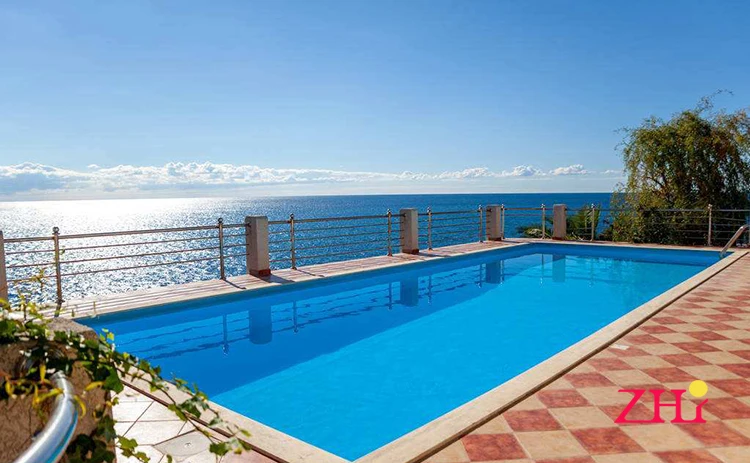 Fiberglass intex swimming pool with jet LED lights outdoor swimming pool designs