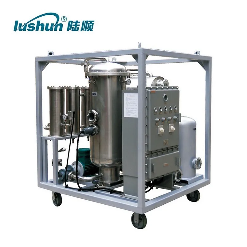LUSHUN Brand Vacuum Explosion-proof Type Mobile Type Lubricating Oil Purifier Machine