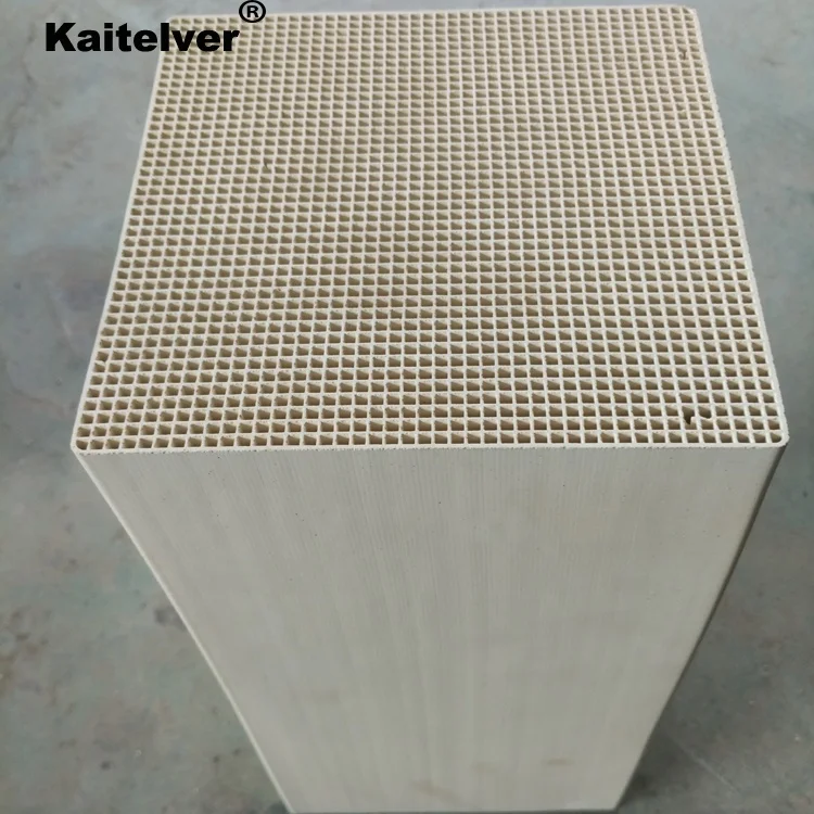 Cordierite, mullite, alumina porcelain honeycomb ceramic monolith thermal storage RTO/RCO