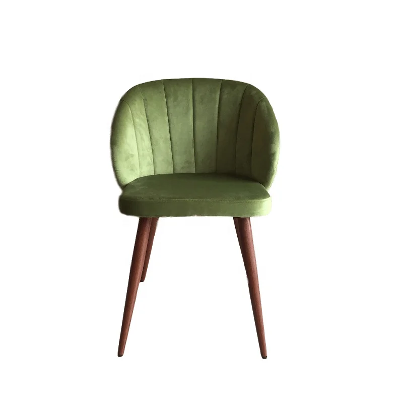 HOT sale dining room furniture modern upholstered  velvet dining chair with metal legs