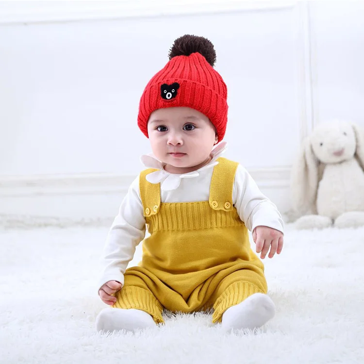 Baby Girls Knitting Romper Fashion Knitted Baby Romper Overalls 2019 knitted romper baby