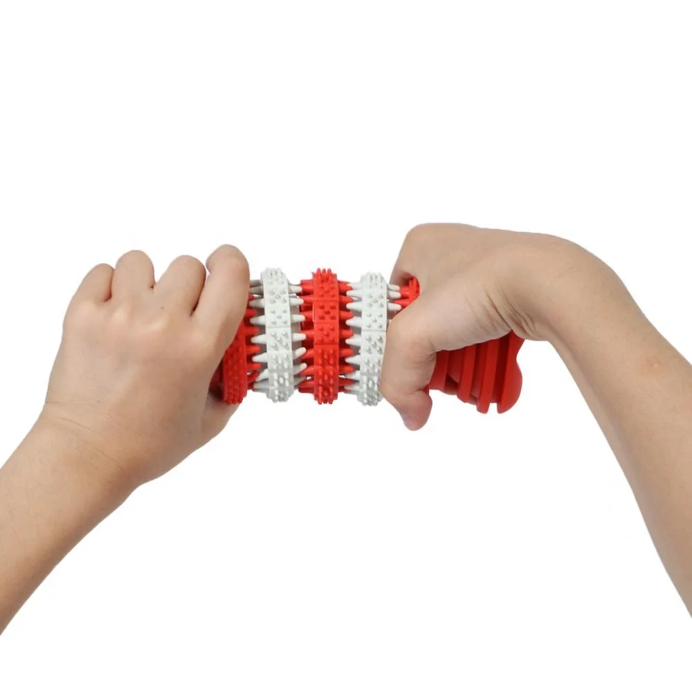 Pet Supplier Dog Toy Bone for Teeth Cleaning Dog Food Feeder Soft Durable Rubber for Dogs Cats Teeth Massage Toys Pet Products