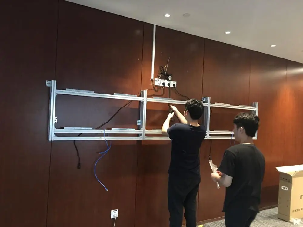 High brightness 55 frameless seamless 3x3 lcd video wall display screen